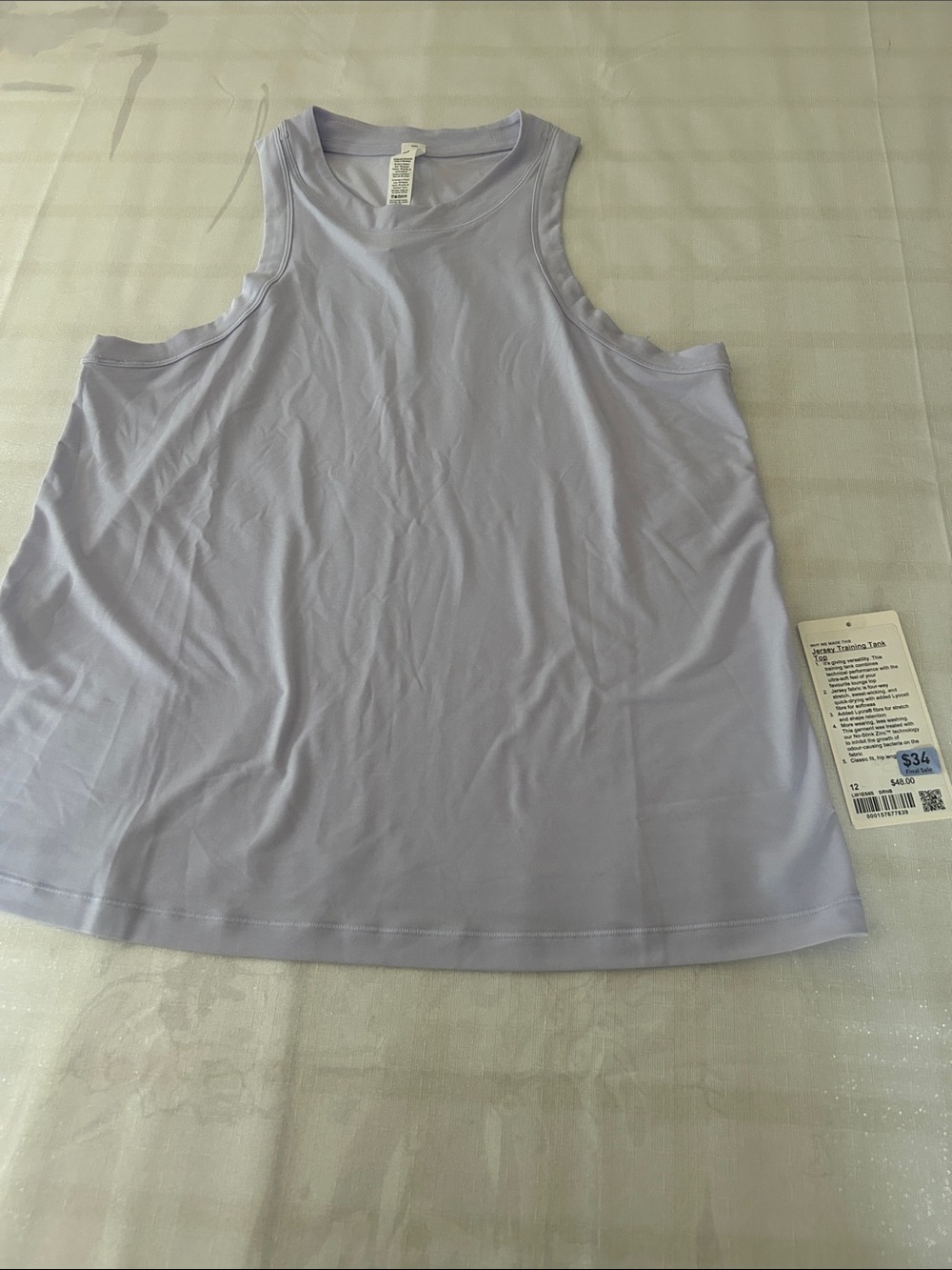 Lululemon BNWT Light Lavender Sleeveless Tank Top - 12